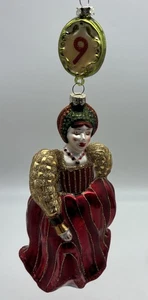 Blown Glass ninth day of Christmas ornament lady dancing, 10” - Bild 1 von 12