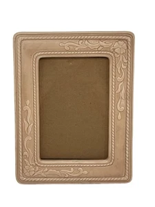 Vintage Ceramic Terracotta Photo Picture Frame 9.5” X 7.5” Easel Back Holds 5x7 - Picture 1 of 3
