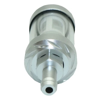 Aluminum Alloy Fuel Filter For Motorcycle With Clear Glass Shell Visible Dirt - Image 1 of 4