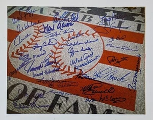 MLB Hall of Famers Hitters Multi Signed 11 x 14 Photo 32 Signatures - Picture 1 of 9