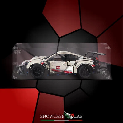 TECA IN PLEXIGLASS ACRILICO-SHOWCASE- PER SET LEGO 42096-PORSCHE 911 RSR-LP49 - Immagine 1 di 3