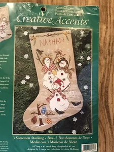 Kit calze pupazzi di neve punto croce con accenti creativi dimensioni nuove con scatola - Foto 1 di 2