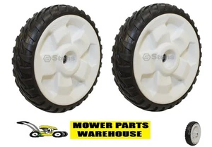 (2) NEW REPLACEMENT TORO 8 INCH DRIVE WHEELS FWD 22" RECYCLER 119-0311 - Picture 1 of 2