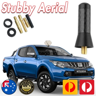 Black CarbonFiber Antenna Aerial Bee Sting for Mitsubishi Triton Pajero 2023 - Image 1 of 4
