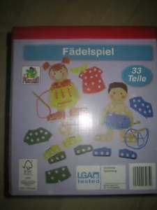 Kinder Fädelspiel aus Holz 33 Teile vollständig von Playland!TOP! - Bild 1 von 8