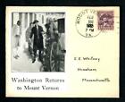 WC21 Washington Bi Centenial 1935 E.E. Whitney Cachet Return to Mount Vernon Va.