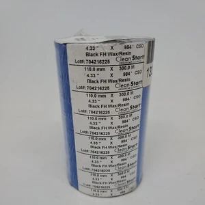 FH Wax Thermal Transfer Ribbon 110MM X 300M (4.33'' X 984') CSO CleanStart - Picture 1 of 3