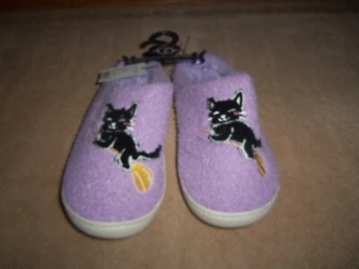 NOVO, CHINELO FEMININO HALLOWEEN PRETO GATO NA VASSOURA CASA, TAMANHO GRANDE (9) - Imagem 1 de 4