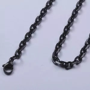 5.0mm 18"-40" Black Stainless Steel Cross Link Chain Necklace Sb106 USA Seller - Picture 1 of 2
