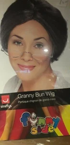 Granny Bun Wig Grey Wig. OAP Fancy Dress - Picture 1 of 1