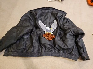 HARLEY DAVIDSON LEATHER JACKET BOMBER STYLE BY IMAGES XL - Picture 1 of 7