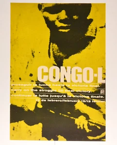 1968 Cuban Political Poster.Anti-Coloniasm History.CONGO Solidarity.Africa art - Picture 1 of 3
