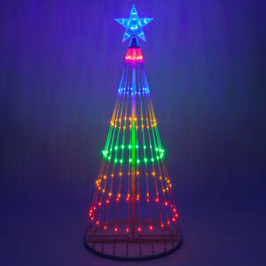 LED Light Show Christmas Tree Cone Outdoor Xmas Home Yard Decoration Multi Red