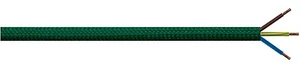 3m 3x1,5mm² Premium Design Textilkabel Grün 3-adrig Top EU Qualität Stoffkabel - Picture 1 of 1