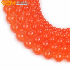 Assorted Colors Round Jade Stone Crystal Beads Jewelry Making 15" Wholesale UK - Picture 1 of 103