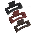 3 Pieces Square Shape Matte No-Slip Grip Claw Clip Strong Hold Hair Catch Barret