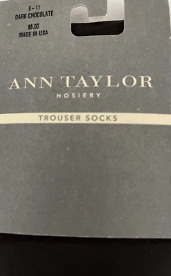 NOVAS meias calça Ann Taylor chocolate amargo tamanho 9-11 fabricadas nos EUA - Imagem 1 de 4