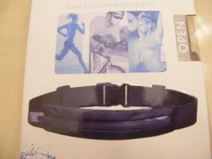 NIB MYME  MONEY BELT Cell phone zippered WAIST PACK black waterproof sandproof - Picture 1 of 8