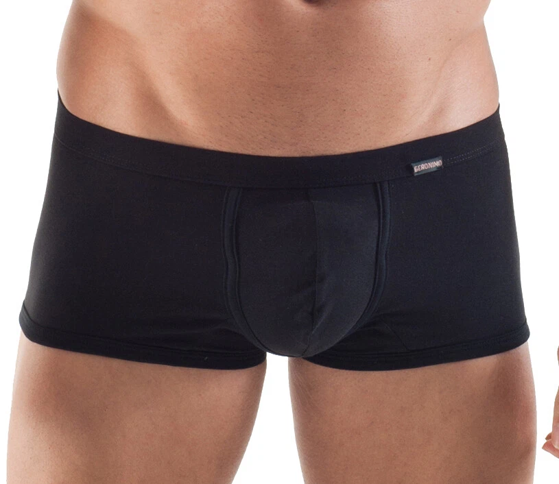 Ropa Interior Geronimo Para Hombre Negro Blanco Boxer Breve Algodón Suave Foto 1 de 1