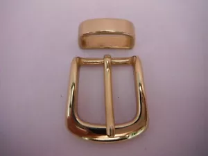 SOLID BRASS 25MM BUCKLE AND KEEPER AUSTRALIAN STOCK HEAVY DUTY QUALITY ITEM. - Picture 1 of 1