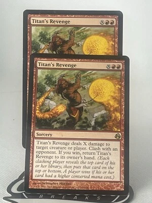2x Magic the Gathering MTG Titan's Revenge (110) Morningtide   LP - Image 1 of 2