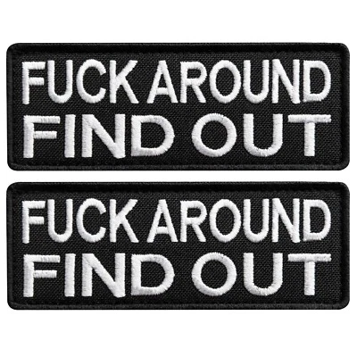 BLUYELLOW 2-Piece F*k Around and Find Out 3,8х10 см Patch Set Military, Embroidered Patch