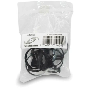 Two Little Fishies Ratchet Clip Set of 6 fits 1" Tube Plastic Hose Clamps - Picture 1 of 2