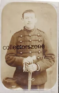 More details for 19th century  french army soldier  holding sword 3.5 x 2 inch