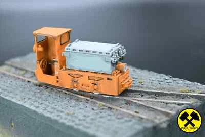 MICRO MINERS LEW EL9 Akkulok Feldbahn DDR Wismut Mansfeld Bergbau H0f 1:87 Bausatz 3D Druck