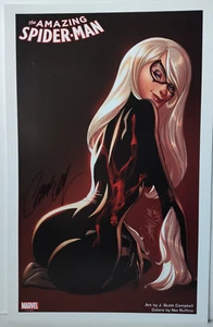 Impresión de cómic firmada por J Scott Campbell gato negro Felicia Hardy 2015 11x17 MARVEL - Imagen 1 de 5