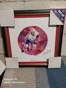 2003 MIKE BOSSY SIGNED CANADA POST STAMP FRAMED LITHOGRAPH PRINT 16x16  COA Auto