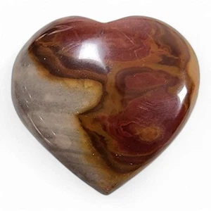 Polychromer Jaspis poliertes Herz Madagaskar 30,6 Gramm - Bild 1 von 2
