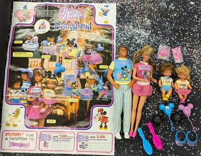 Barbie Vintage 1989 THE HEART FAMILY Visit Disneyland Mattel com Acessórios - Imagem 1 de 4