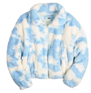 Juniors ' SO Sherpa Full Zip Jacket Size Small - Picture 1 of 15