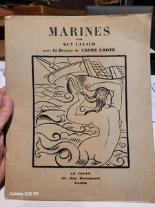 MARINES .. GUY LAVAUD .. 15 DESSINS DE ANDRE LHOTE .. Numeroté Et Signé .. - Picture 1 of 5