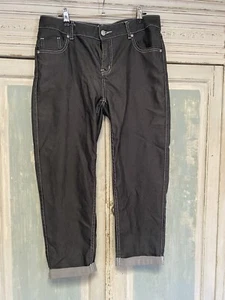 TS Taking Shape Womens Jeans 14 Straight Leg Crop Zip Dark Wash Denim Plus - Picture 1 of 3