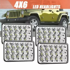 Fit 1982 1983 1984 1985 1986 1987 Buick Regal 4pc 4x6" LED Headlights Hi-Lo Beam - Picture 1 of 12