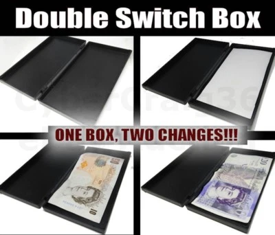 DOUBLE SWITCH BOX VANISH APPEAR IN CHANGE TWICE MAGIC GIMMICK CASE TRICK WOW NEW - Image 1 of 4