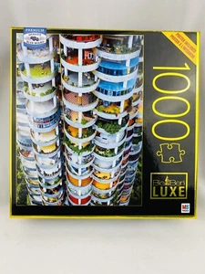 1000 piece jigsaw Big Ben Luxe puzzle colorful apartments - Picture 1 of 4
