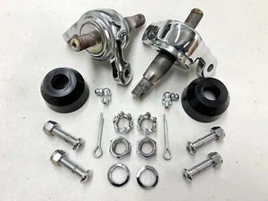 1958-70 GM CHEVY IMPALA BELAIR BISCAYNE STANDARD FRONT LOWER BALL JOINTS(CHROME) - Picture 1 of 3
