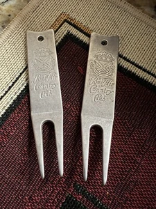 x2 Bel-Air Country Club Metal Golf Ball Divot Fixer Repair Tool Lot of 2, 3” L - Picture 1 of 2