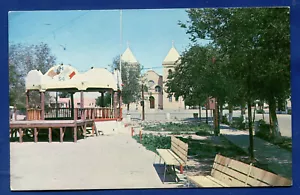 Mesilla New Mexico nm Plaza Albino katholische Kirche alte Postkarte - Bild 1 von 2