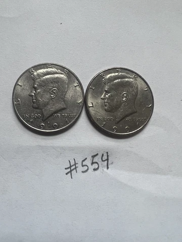 1991 P&D Kennedy Set AU Condition #554 Cover