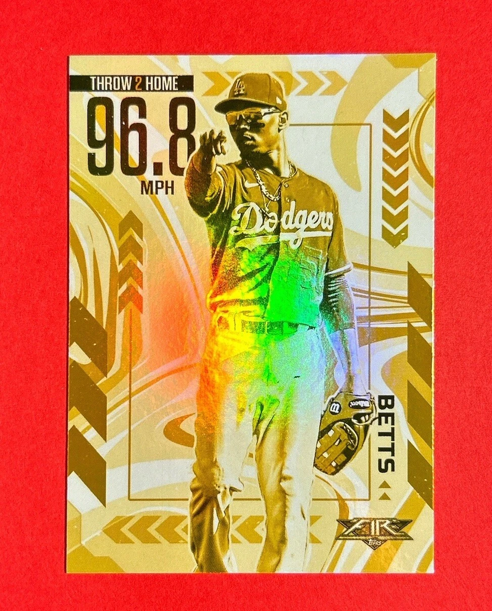 Mookie Betts ~ 2020 Topps Fire ~ Gold Minted Arms Ablaze #AA-11