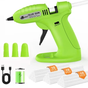 Cordless Hot Melt Glue Gun USB Rechargeable for Repairs DIY Arts Glue Gun Kits - Picture 1 of 14