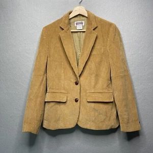 Vintage 80s Khaki Corduroy Worthington Blazer Jacket Retro Size 8 Made in Japan - Picture 1 of 5