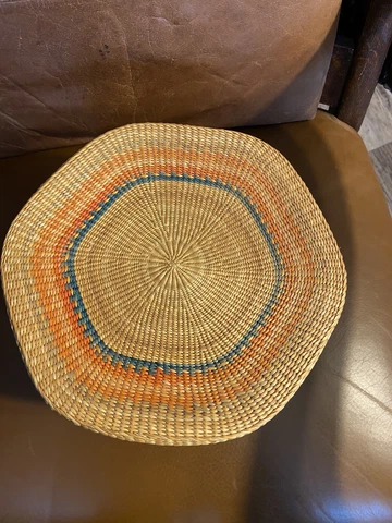 Native American Inspired Fine Woven Nesting Baskets  Hexagon Set of 3 Cover