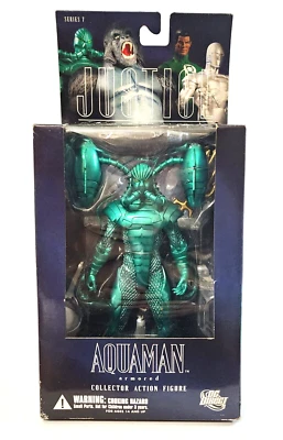 DC Direct AQUAMAN ARMORED Justice League Series 7 Alex Ross DC Direct - Image 1 of 4
