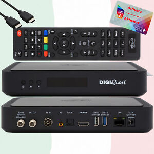 Tivusat Card 4K Activated + Certified Digiquest Q90 UHD S2+T2 Receiver ✅