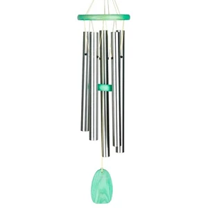 NUOVO! Chimes Woodstock CAMPANELLO BEACHCOMBER in grazioso legno di cenere verde, lungo 24 - Foto 1 di 12